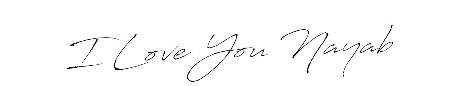 if you are searching for the best signature style for your name I Love You Nayab. so please give up your signature search. here we have designed multiple signature styles  using Antro_Vectra. I Love You Nayab signature style 6 images and pictures png