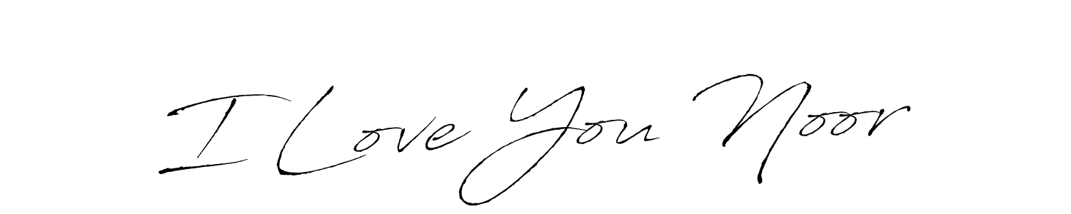 Make a beautiful signature design for name I Love You Noor. With this signature (Antro_Vectra) style, you can create a handwritten signature for free. I Love You Noor signature style 6 images and pictures png