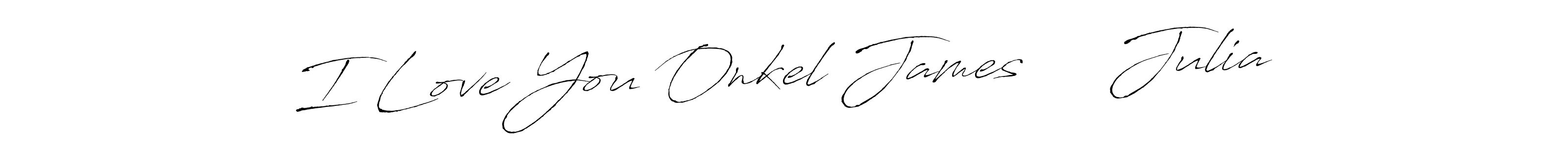 Similarly Antro_Vectra is the best handwritten signature design. Signature creator online .You can use it as an online autograph creator for name I Love You Onkel James     Julia. I Love You Onkel James     Julia signature style 6 images and pictures png