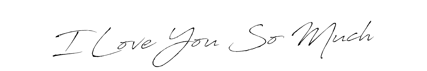 Similarly Antro_Vectra is the best handwritten signature design. Signature creator online .You can use it as an online autograph creator for name I Love You So Much. I Love You So Much signature style 6 images and pictures png