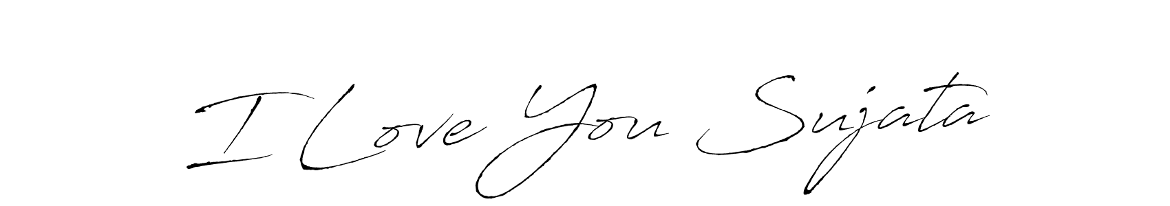 Similarly Antro_Vectra is the best handwritten signature design. Signature creator online .You can use it as an online autograph creator for name I Love You Sujata. I Love You Sujata signature style 6 images and pictures png