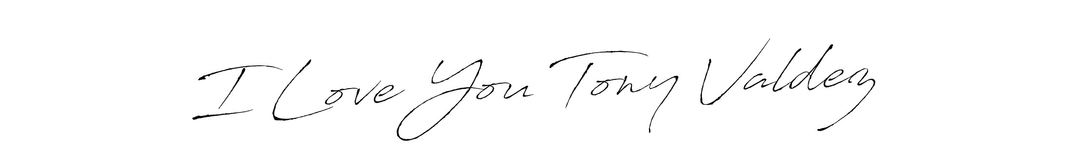 How to make I Love You Tony Valdez name signature. Use Antro_Vectra style for creating short signs online. This is the latest handwritten sign. I Love You Tony Valdez signature style 6 images and pictures png