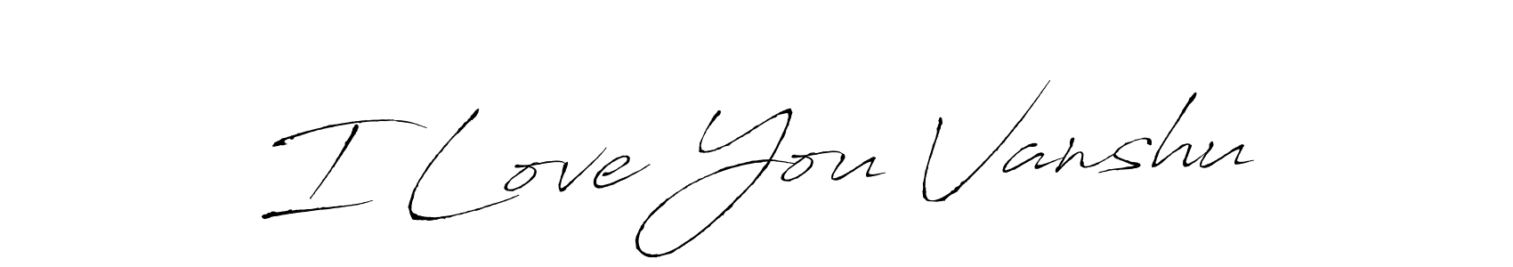 The best way (Antro_Vectra) to make a short signature is to pick only two or three words in your name. The name I Love You Vanshu include a total of six letters. For converting this name. I Love You Vanshu signature style 6 images and pictures png