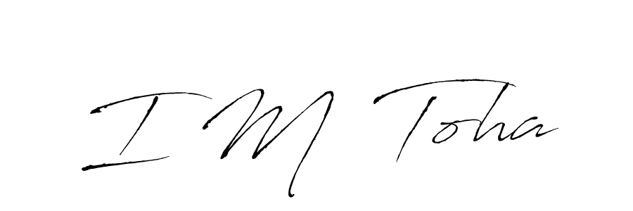 Also You can easily find your signature by using the search form. We will create I M  Toha name handwritten signature images for you free of cost using Antro_Vectra sign style. I M  Toha signature style 6 images and pictures png