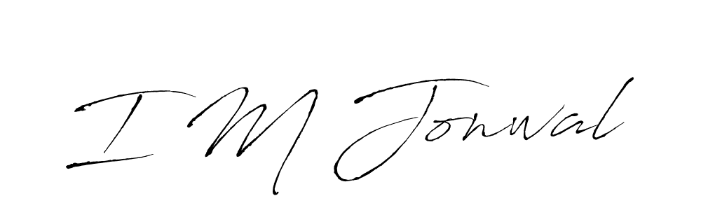 How to make I M Jonwal name signature. Use Antro_Vectra style for creating short signs online. This is the latest handwritten sign. I M Jonwal signature style 6 images and pictures png