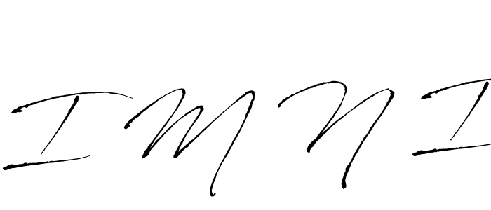 Use a signature maker to create a handwritten signature online. With this signature software, you can design (Antro_Vectra) your own signature for name I M N I. I M N I signature style 6 images and pictures png