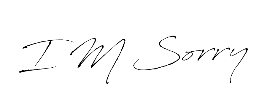 How to make I M Sorry name signature. Use Antro_Vectra style for creating short signs online. This is the latest handwritten sign. I M Sorry signature style 6 images and pictures png