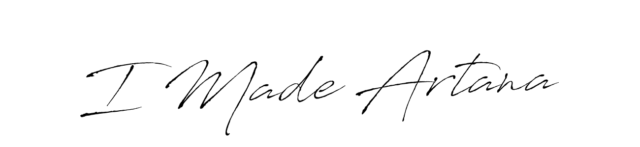 Use a signature maker to create a handwritten signature online. With this signature software, you can design (Antro_Vectra) your own signature for name I Made Artana. I Made Artana signature style 6 images and pictures png