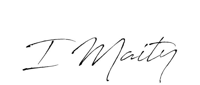 How to make I Maity signature? Antro_Vectra is a professional autograph style. Create handwritten signature for I Maity name. I Maity signature style 6 images and pictures png