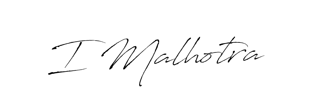 Also You can easily find your signature by using the search form. We will create I Malhotra name handwritten signature images for you free of cost using Antro_Vectra sign style. I Malhotra signature style 6 images and pictures png