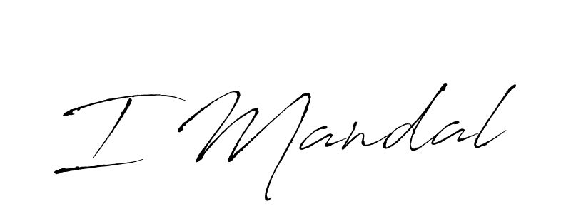 How to make I Mandal signature? Antro_Vectra is a professional autograph style. Create handwritten signature for I Mandal name. I Mandal signature style 6 images and pictures png