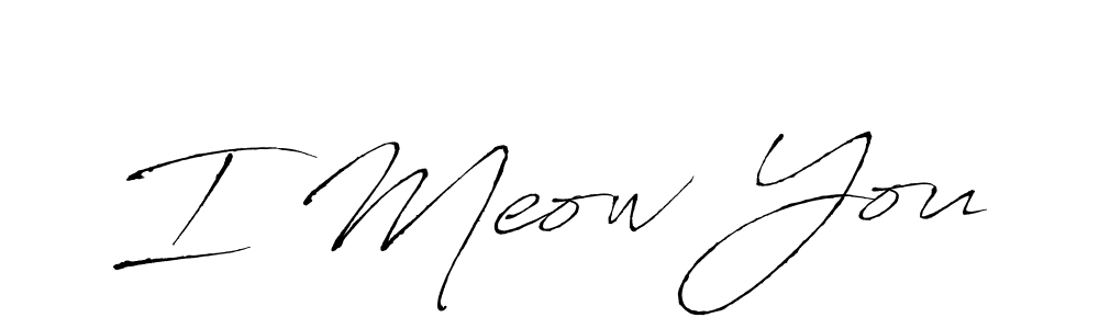 Create a beautiful signature design for name I Meow You. With this signature (Antro_Vectra) fonts, you can make a handwritten signature for free. I Meow You signature style 6 images and pictures png