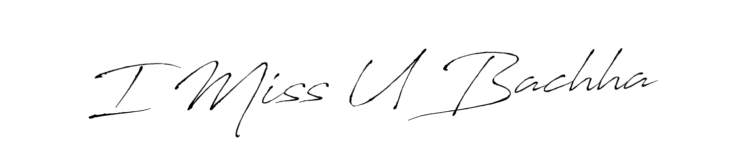 Check out images of Autograph of I Miss U Bachha name. Actor I Miss U Bachha Signature Style. Antro_Vectra is a professional sign style online. I Miss U Bachha signature style 6 images and pictures png