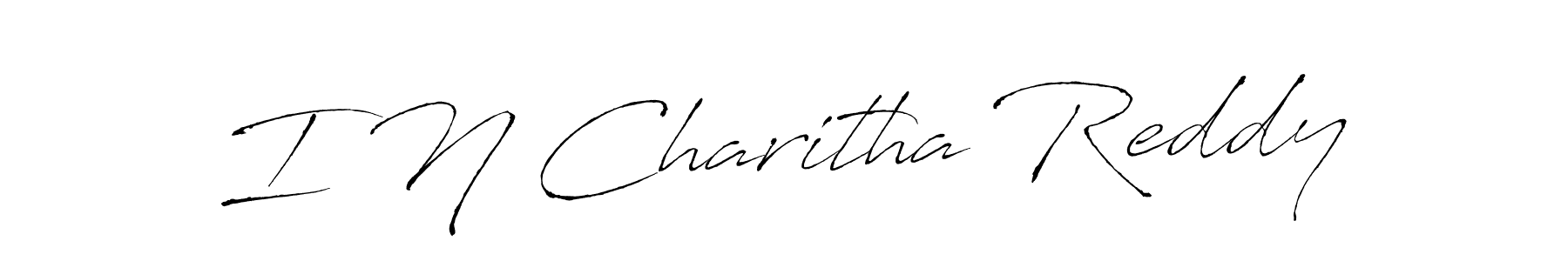 Antro_Vectra is a professional signature style that is perfect for those who want to add a touch of class to their signature. It is also a great choice for those who want to make their signature more unique. Get I N Charitha Reddy name to fancy signature for free. I N Charitha Reddy signature style 6 images and pictures png