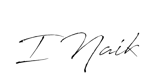 Design your own signature with our free online signature maker. With this signature software, you can create a handwritten (Antro_Vectra) signature for name I Naik. I Naik signature style 6 images and pictures png
