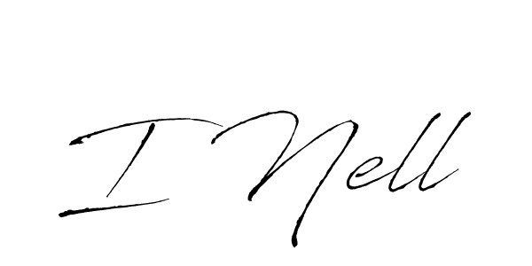 The best way (Antro_Vectra) to make a short signature is to pick only two or three words in your name. The name I Nell include a total of six letters. For converting this name. I Nell signature style 6 images and pictures png