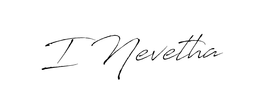 Also You can easily find your signature by using the search form. We will create I Nevetha name handwritten signature images for you free of cost using Antro_Vectra sign style. I Nevetha signature style 6 images and pictures png
