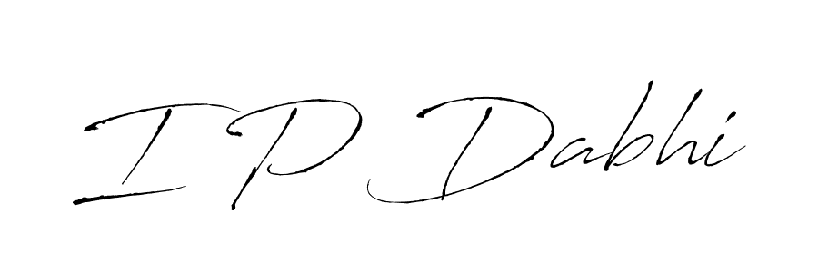 How to make I P Dabhi name signature. Use Antro_Vectra style for creating short signs online. This is the latest handwritten sign. I P Dabhi signature style 6 images and pictures png