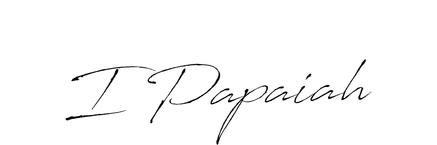 Make a beautiful signature design for name I Papaiah. With this signature (Antro_Vectra) style, you can create a handwritten signature for free. I Papaiah signature style 6 images and pictures png