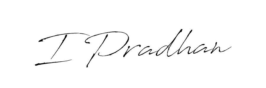 I Pradhan stylish signature style. Best Handwritten Sign (Antro_Vectra) for my name. Handwritten Signature Collection Ideas for my name I Pradhan. I Pradhan signature style 6 images and pictures png