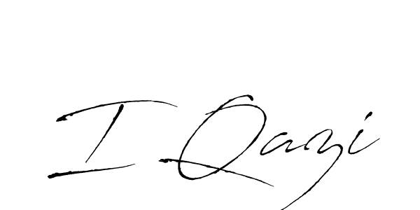 Use a signature maker to create a handwritten signature online. With this signature software, you can design (Antro_Vectra) your own signature for name I Qazi. I Qazi signature style 6 images and pictures png