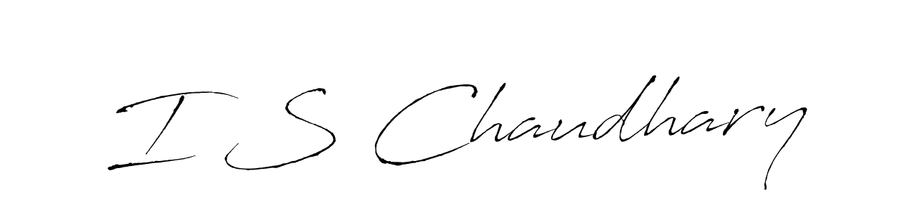 The best way (Antro_Vectra) to make a short signature is to pick only two or three words in your name. The name I S Chaudhary include a total of six letters. For converting this name. I S Chaudhary signature style 6 images and pictures png