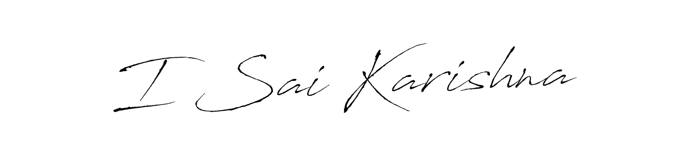 Design your own signature with our free online signature maker. With this signature software, you can create a handwritten (Antro_Vectra) signature for name I Sai Karishna. I Sai Karishna signature style 6 images and pictures png