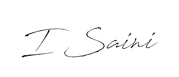 The best way (Antro_Vectra) to make a short signature is to pick only two or three words in your name. The name I Saini include a total of six letters. For converting this name. I Saini signature style 6 images and pictures png