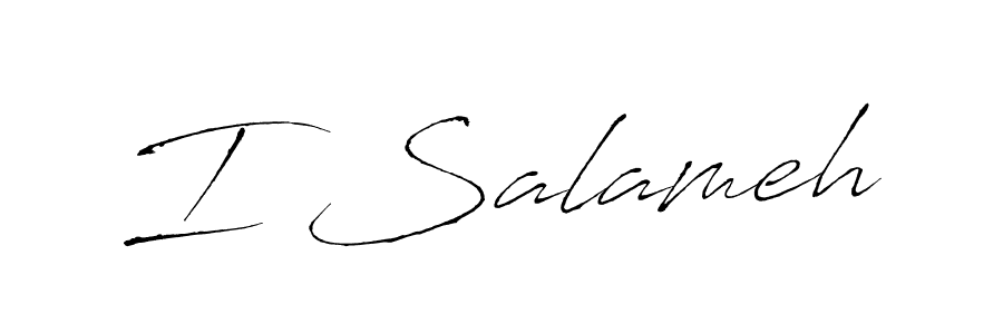 How to make I Salameh signature? Antro_Vectra is a professional autograph style. Create handwritten signature for I Salameh name. I Salameh signature style 6 images and pictures png