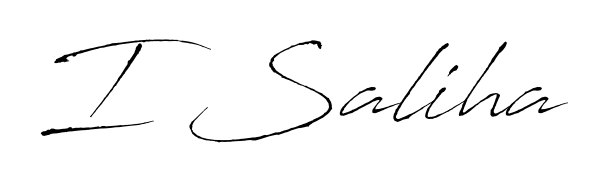 Stand out with a creative autograph for I Saliha. The Antro_Vectra styling blends modern aesthetics with classic signature flourishes. I Saliha signature style 6 images and pictures png