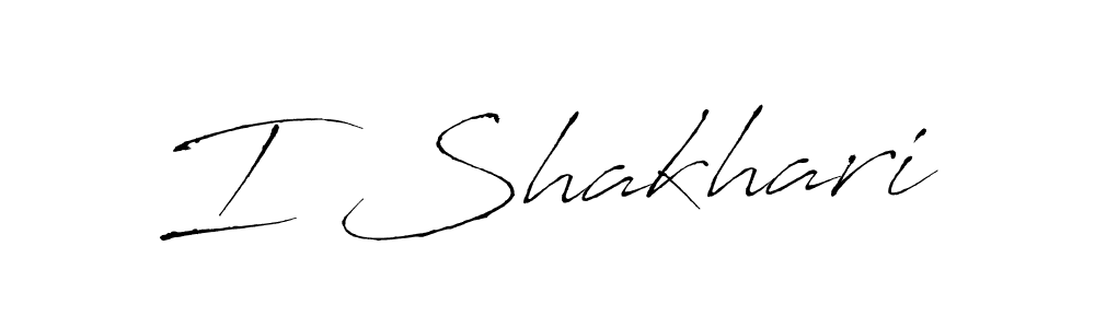 How to make I Shakhari name signature. Use Antro_Vectra style for creating short signs online. This is the latest handwritten sign. I Shakhari signature style 6 images and pictures png
