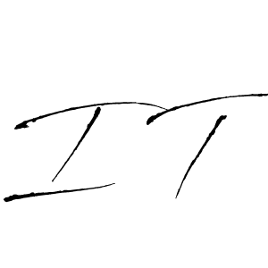 Create a beautiful signature design for name I T. With this signature (Antro_Vectra) fonts, you can make a handwritten signature for free. I T signature style 6 images and pictures png