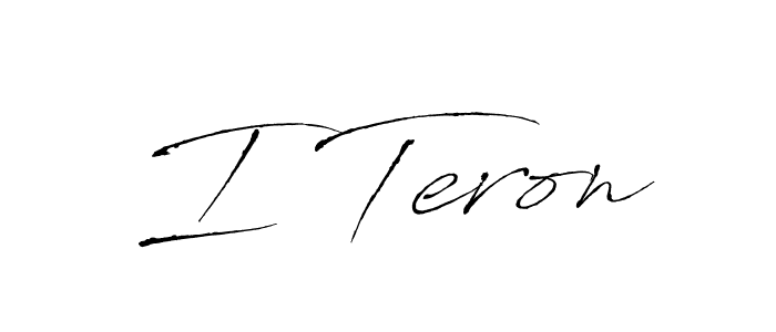 Make a beautiful signature design for name I Teron. With this signature (Antro_Vectra) style, you can create a handwritten signature for free. I Teron signature style 6 images and pictures png