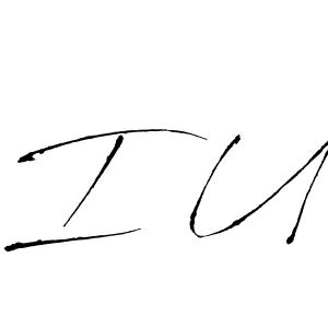 I U stylish signature style. Best Handwritten Sign (Antro_Vectra) for my name. Handwritten Signature Collection Ideas for my name I U. I U signature style 6 images and pictures png