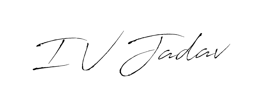 Here are the top 10 professional signature styles for the name I V Jadav. These are the best autograph styles you can use for your name. I V Jadav signature style 6 images and pictures png