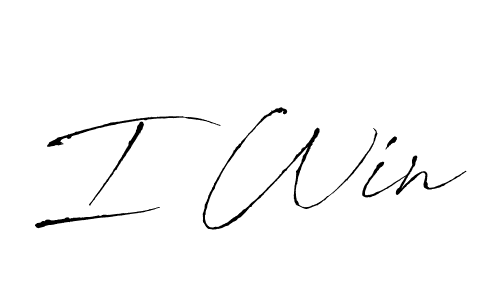 This is the best signature style for the I Win name. Also you like these signature font (Antro_Vectra). Mix name signature. I Win signature style 6 images and pictures png