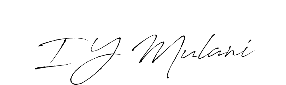 Design your own signature with our free online signature maker. With this signature software, you can create a handwritten (Antro_Vectra) signature for name I Y Mulani. I Y Mulani signature style 6 images and pictures png