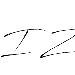 How to make I Z name signature. Use Antro_Vectra style for creating short signs online. This is the latest handwritten sign. I Z signature style 6 images and pictures png