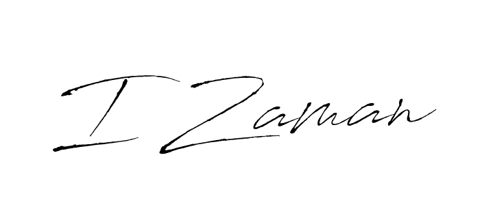 How to make I Zaman name signature. Use Antro_Vectra style for creating short signs online. This is the latest handwritten sign. I Zaman signature style 6 images and pictures png