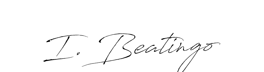 Also we have I. Beatingo name is the best signature style. Create professional handwritten signature collection using Antro_Vectra autograph style. I. Beatingo signature style 6 images and pictures png