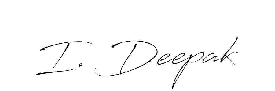 Design your own signature with our free online signature maker. With this signature software, you can create a handwritten (Antro_Vectra) signature for name I. Deepak. I. Deepak signature style 6 images and pictures png