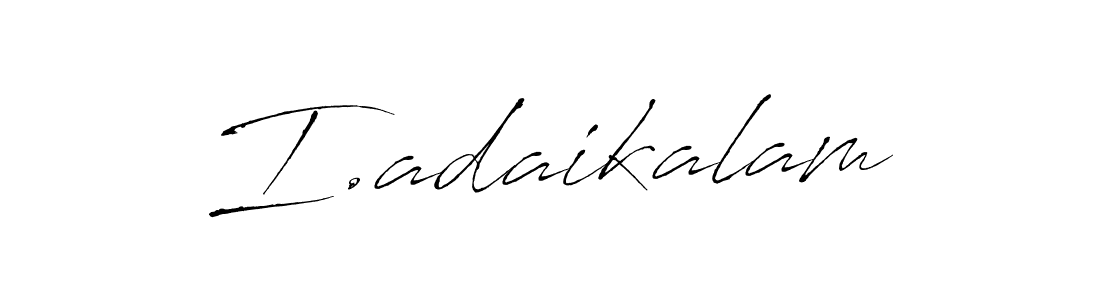 Design your own signature with our free online signature maker. With this signature software, you can create a handwritten (Antro_Vectra) signature for name I.adaikalam. I.adaikalam signature style 6 images and pictures png