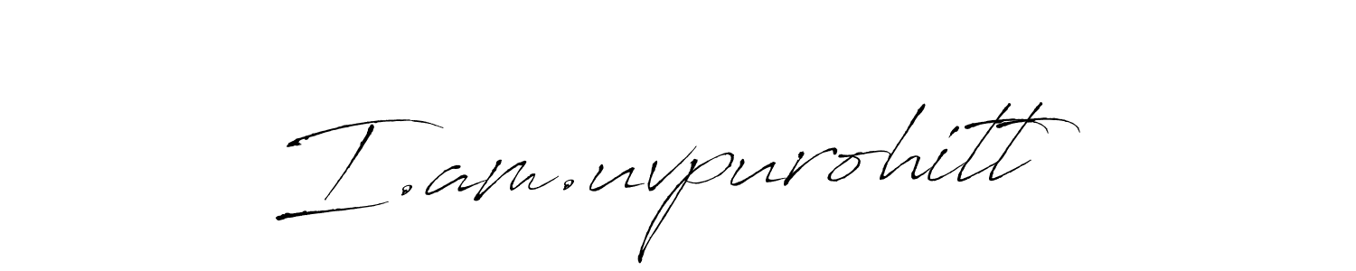 How to Draw I.am.uvpurohitt signature style? Antro_Vectra is a latest design signature styles for name I.am.uvpurohitt. I.am.uvpurohitt signature style 6 images and pictures png