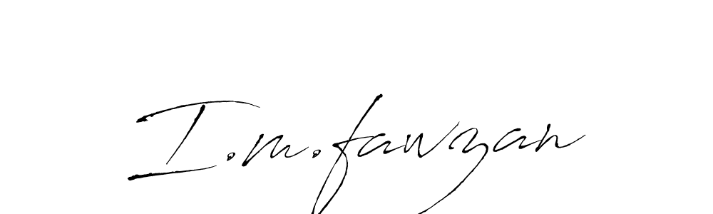 Antro_Vectra is a professional signature style that is perfect for those who want to add a touch of class to their signature. It is also a great choice for those who want to make their signature more unique. Get I.m.fawzan name to fancy signature for free. I.m.fawzan signature style 6 images and pictures png