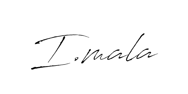 Antro_Vectra is a professional signature style that is perfect for those who want to add a touch of class to their signature. It is also a great choice for those who want to make their signature more unique. Get I.mala name to fancy signature for free. I.mala signature style 6 images and pictures png