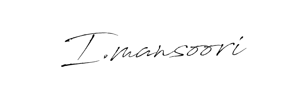 I.mansoori stylish signature style. Best Handwritten Sign (Antro_Vectra) for my name. Handwritten Signature Collection Ideas for my name I.mansoori. I.mansoori signature style 6 images and pictures png