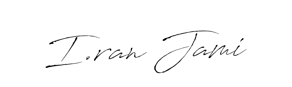 The best way (Antro_Vectra) to make a short signature is to pick only two or three words in your name. The name I.ran Jami include a total of six letters. For converting this name. I.ran Jami signature style 6 images and pictures png