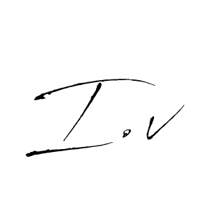 The best way (Antro_Vectra) to make a short signature is to pick only two or three words in your name. The name I.v include a total of six letters. For converting this name. I.v signature style 6 images and pictures png