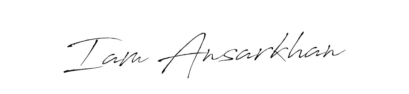 Make a beautiful signature design for name Iam Ansarkhan. With this signature (Antro_Vectra) style, you can create a handwritten signature for free. Iam Ansarkhan signature style 6 images and pictures png