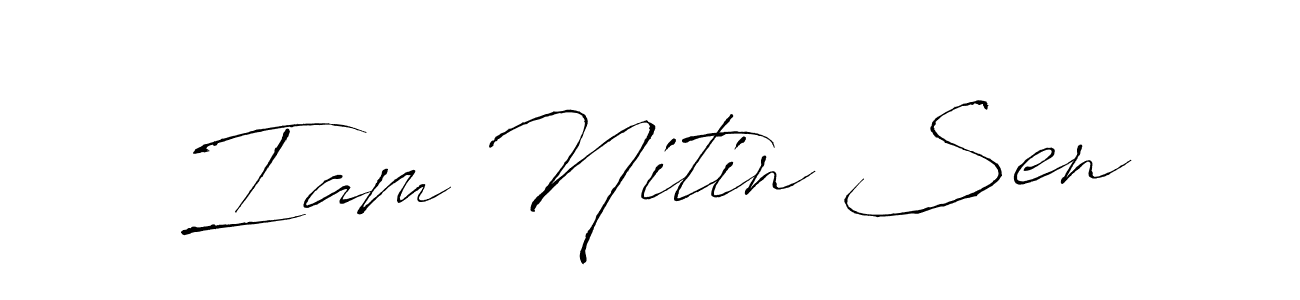 Iam Nitin Sen stylish signature style. Best Handwritten Sign (Antro_Vectra) for my name. Handwritten Signature Collection Ideas for my name Iam Nitin Sen. Iam Nitin Sen signature style 6 images and pictures png